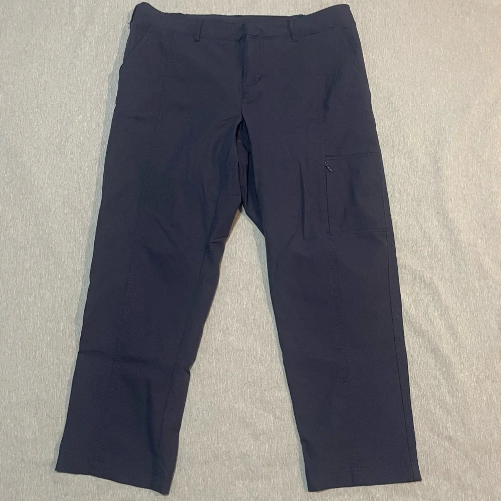 Kirkland Signature Travel Pants Size 10 Navy Blue Ankle Stretch Lightweight - Picture 2 of 11